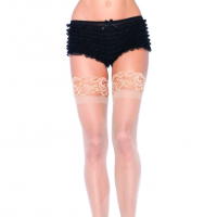 LA1022 Nude Leg Avenue Sheer Thigh Highs with Stay Up Lace Top